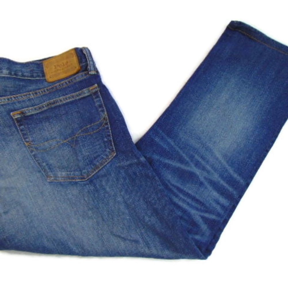 Polo Ralph Lauren Men's 36x27 (Tag 32) "The Sullivan Slim" Denim Blue Jeans